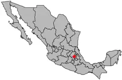 Map of Pachuca metropolitan area