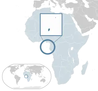 Location of São Tomé and Príncipe