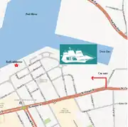 This location map shows the former location of the City of Adelaide in Dock One, Port Adelaide