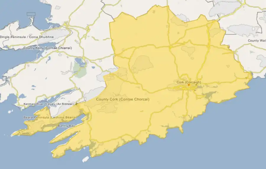 The Glen is located in County Cork