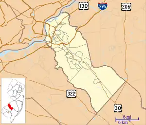 Pavonia Yard is located in Camden County, New Jersey