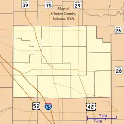 Scircleville is located in Clinton County, Indiana