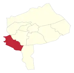 Location of Abarkuh County in Yazd province