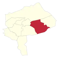 Location of Bafq County in Yazd province