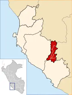 Location of Palpa in the  Ica Region