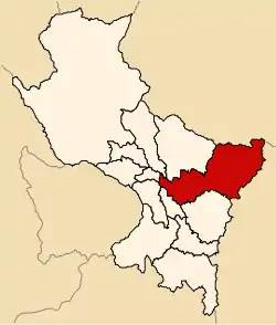 Location of Quispicanchi in the Cusco Region