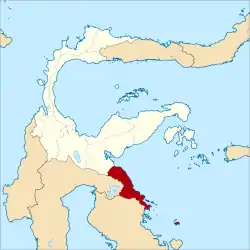 Location within Central Sulawesi