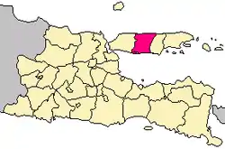 Location within East Java