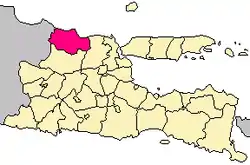 Location within East Java