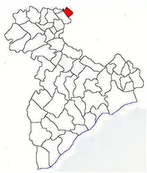 Location in Giurgiu County