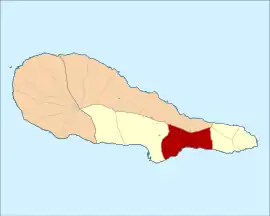 Location of Ribeiras in the municipality of Lajes do Pico within Pico Island