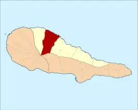 Location of Santo Antonio within the municipality of São Roque do Pico, Pico Island