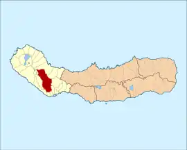 Location of the civil parish of Arrifes in the municipality of Ponta Delgada