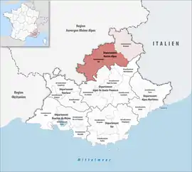 Location within the region Provence-Alpes-Côte d'Azur