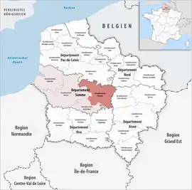 Location within the region Hauts-de-France