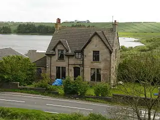 Wester Gadloch Farm, locally known as Loch Farm,the Gadloch can be seen in the distance