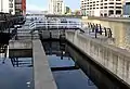 Entry into Princes Dock is via this lock