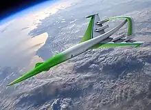 Future aircraft design concept for supersonic flight over land