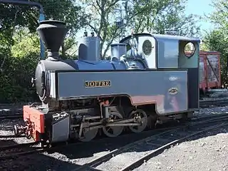 Kerr Stuart 0-6-0T "Joffre" class built in 1915 for French government and based on 8 tons Decauville 0-6-0T. Preserved on the West Lancashire Light Railway.