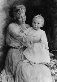 Lois MacIntyre (Darling) being held by Grace Hamilton McIntyre and painted by Grace Hamilton McIntyre.Grace Hamilton McIntyre Holding Lois McIntyre, by Grace Hamilton McIntyre and gifted by Lois McIntyre Darling in 1986