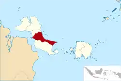 Location within Bangka Belitung Islands