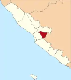 Location within Bengkulu