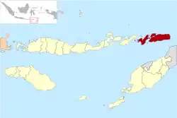 Location within East Nusa Tenggara