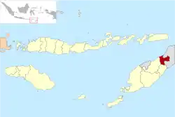 Location within East Nusa Tenggara