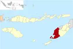 Location within East Nusa Tenggara