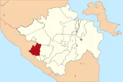 Location in South Sumatra