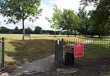 Barrack Field with public access path