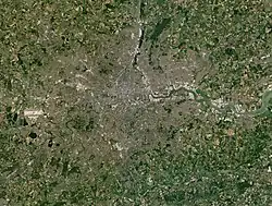 Image 33Satellite image by Sentinel-2 satellite (from Geography of London)