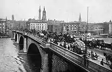 London Bridge around 1900 with traffic