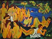 Ernst Ludwig Kirchner, 1909/1926, Badende bei Moritzburg (Bathers at Moritzburg)