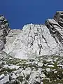 The south summit wall of Lone Peak