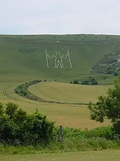 Image 60Credit: CupcakekidView of the Long Man of Wilmington in the South Downs

More about The Long Man of Wilmington...
 (from Portal:East Sussex/Selected pictures)