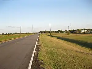 View is southeast on FM 361 toward Long Point.