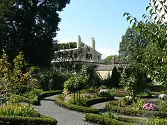 A portion of garden at Longfellow House–Washington's Headquarters National Historic Site, Cambridge, Massachusetts