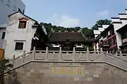 The Mahavira Hall and west side hall in the temple.