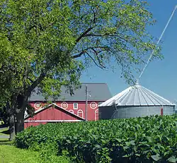 A Longswamp Township barn with hex signs on Hass Road in the township, August 2011