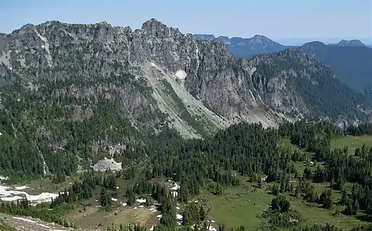 Second Mother Mountain centered, Third Mother to right