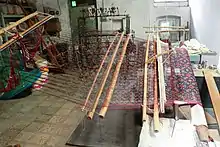 Double-Ikat handloom for Patola sari in Gujarat.