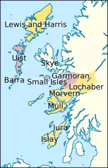 Map of northern Britain