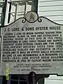 J.C. Lore Oyster House - Historic Marker, December 2008