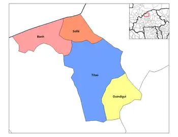 Ouindigui Department location in the province