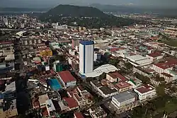 Aerial view of Calidonia, in the background there are the Santa Ana, Ancón and Curundú corregimientos.