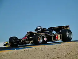 A Lotus 77 in the famous John Player Special colours.