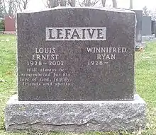 Lefaive's gravestone