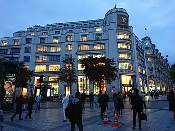 An aesthetic of artificial lighting - Maison de France (now showroom for Louis Vuitton), Avenue des Champs-Élysées no. 101 in Paris, by Louis-Hippolyte Boileau and Charles-Henri Besnard, 1931