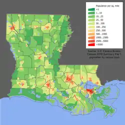 Image 1Louisiana's population density (from Louisiana)